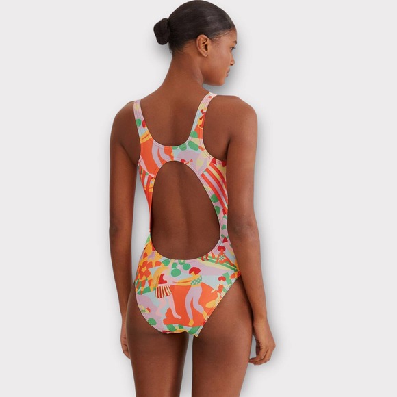 Adidas x FARM Rio (14) Swimsuit Pearl Citrine - Picture 10 of 10